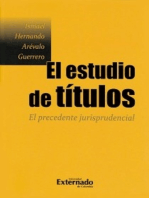 El estudio de títulos. El precedente jurisprudencial