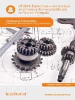 Especificaciones técnicas en procesos de mecanizado por corte y conformado. FMEH0209