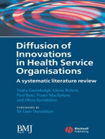 Diffusion of Innovations in Health Service Organisations: A Systematic Literature Review