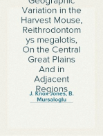 Geographic Variation in the Harvest Mouse, Reithrodontomys megalotis, On the Central Great Plains And in Adjacent Regions