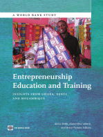 Entrepreneurship Education and Training