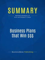 Business Plans that Win $$$ (Review and Analysis of Rich and Gumpert's Book)