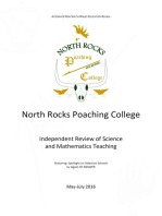 North Rocks Poaching College: Independent Review of Science and Mathematics Teaching