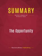 Summary: The Opportunity: Review and Analysis of Richard N. Haass