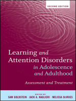 Learning and Attention Disorders in Adolescence and Adulthood: Assessment and Treatment