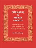 Translation in African Contexts: Postcolonial Texts, Queer Sexuality, and Cosmopolitan Fluency