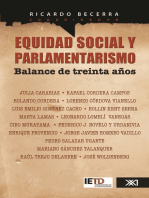 Equidad social y parlamentarismo. Balance de treinta años: Balance de treinta años