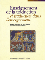 Enseignement de la traduction et traduction dans l'enseignement