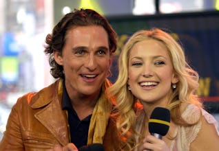 Matthew McConaughey and Kate Hudson during Kate Hudson and Matthew McConaughey Visit MTV's "TRL" - F...