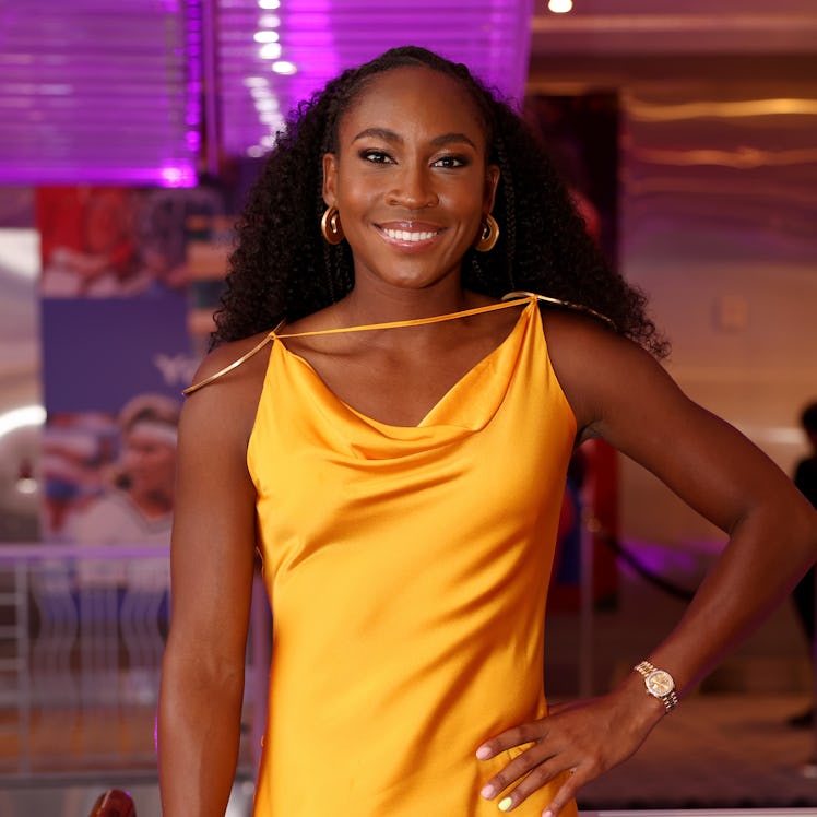 NEW YORK, NEW YORK - AUGUST 25: Coco Gauff attends the WTA 50th Anniversary Gala at The Ziegfeld Bal...