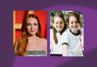 Lindsay Lohan reunited with the real-life 'Parent Trap' twin Hallie Parker.