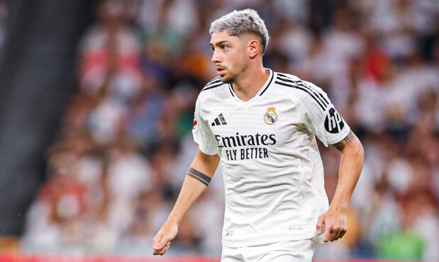 Federico Valverde en el partido entre Real Madrid y Betis en el Santiago Bernabéu. 