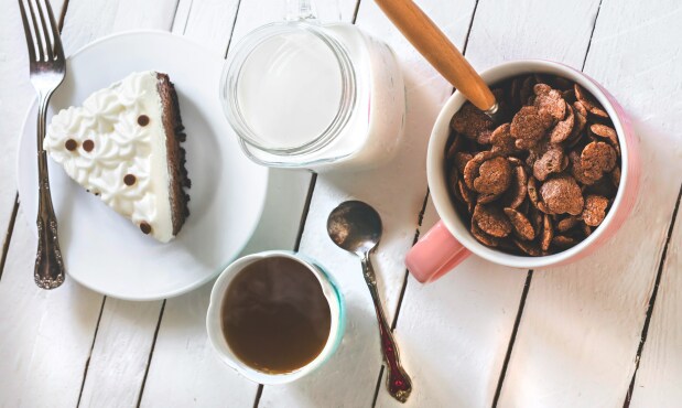 Desayuno dulce y lleno de carbohidratos