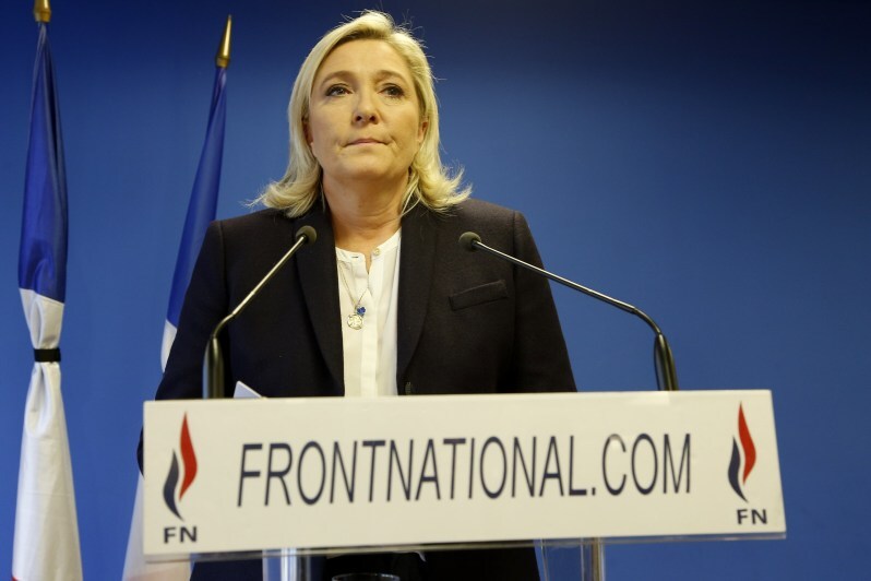 Marine Le Pen, líder del Frente Nacional francés. Foto: AFP.
