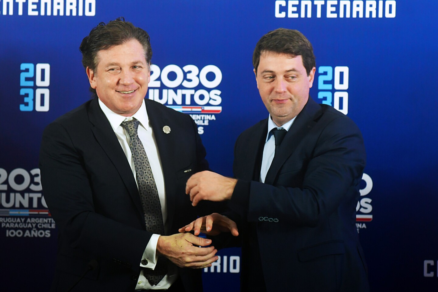 Conferencia por lanzamiento de la candidatura conjunta de Uruguay, Argentina, Chile y Paraguay para albergar la Copa Mundial de Futbol 2030. 