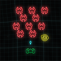 Neon Invaders Game