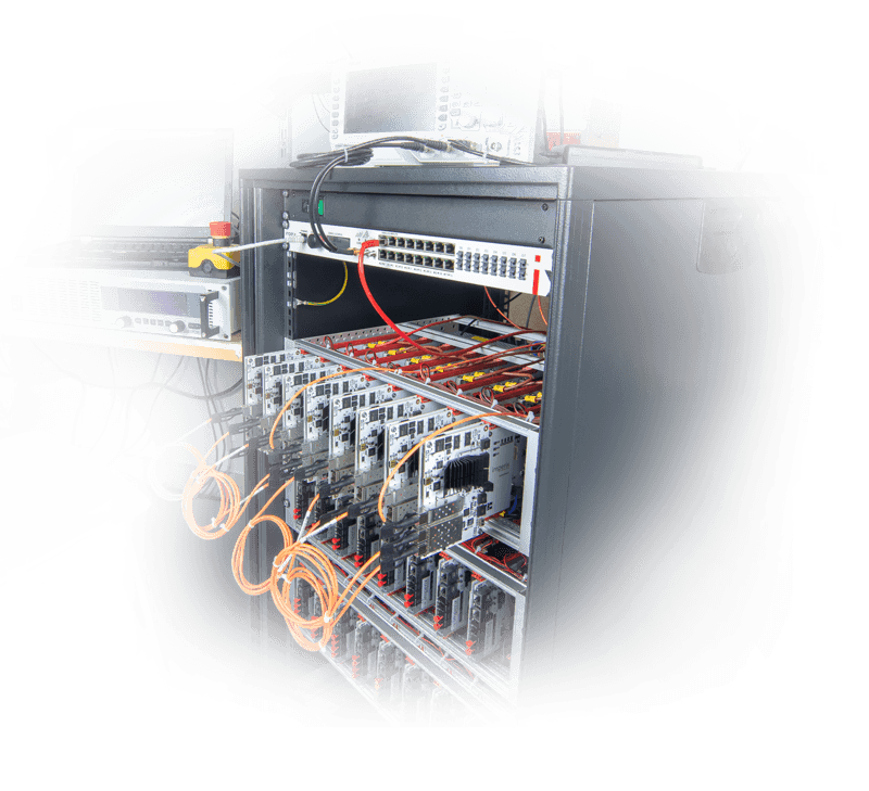 Modular inverter control system based on imperix RealSync network.