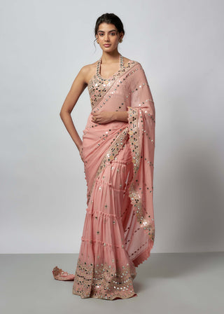 Shama pink sari and blouse