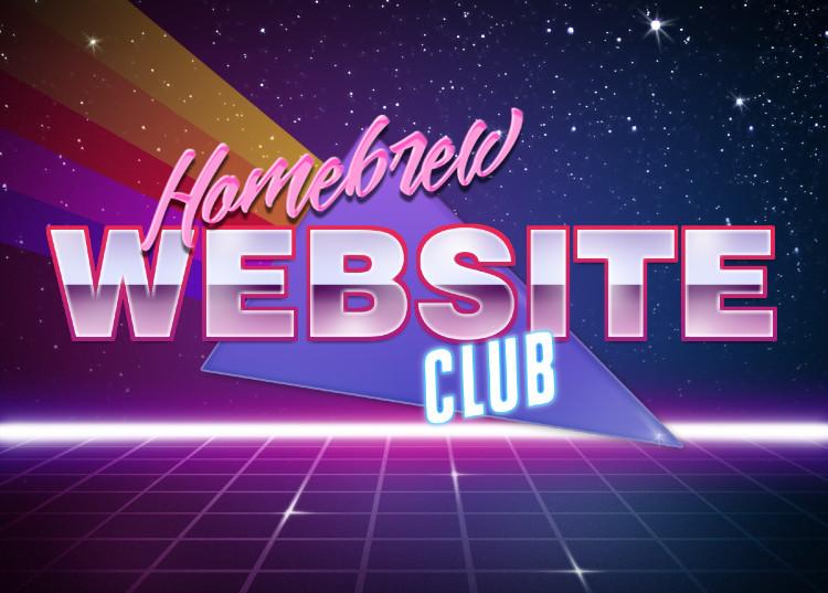 Homebrew Website Club retro 1980s-style logo.
