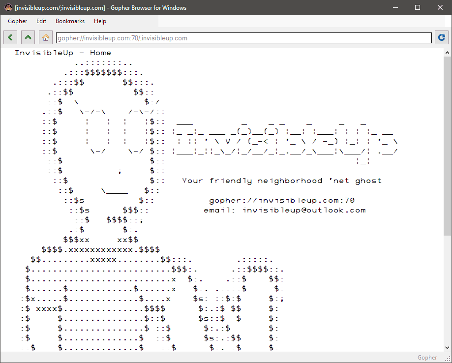 This website over Gopher