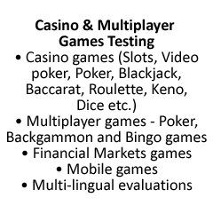 Online games testing