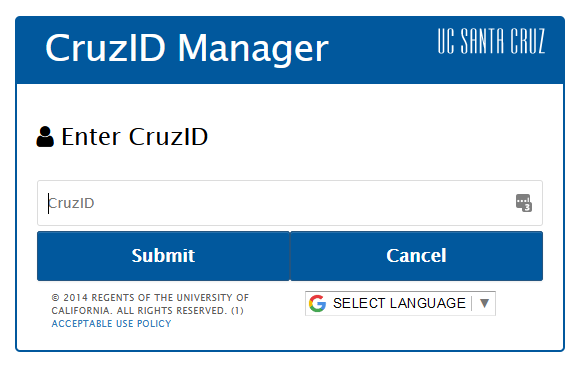 enter cruzid form