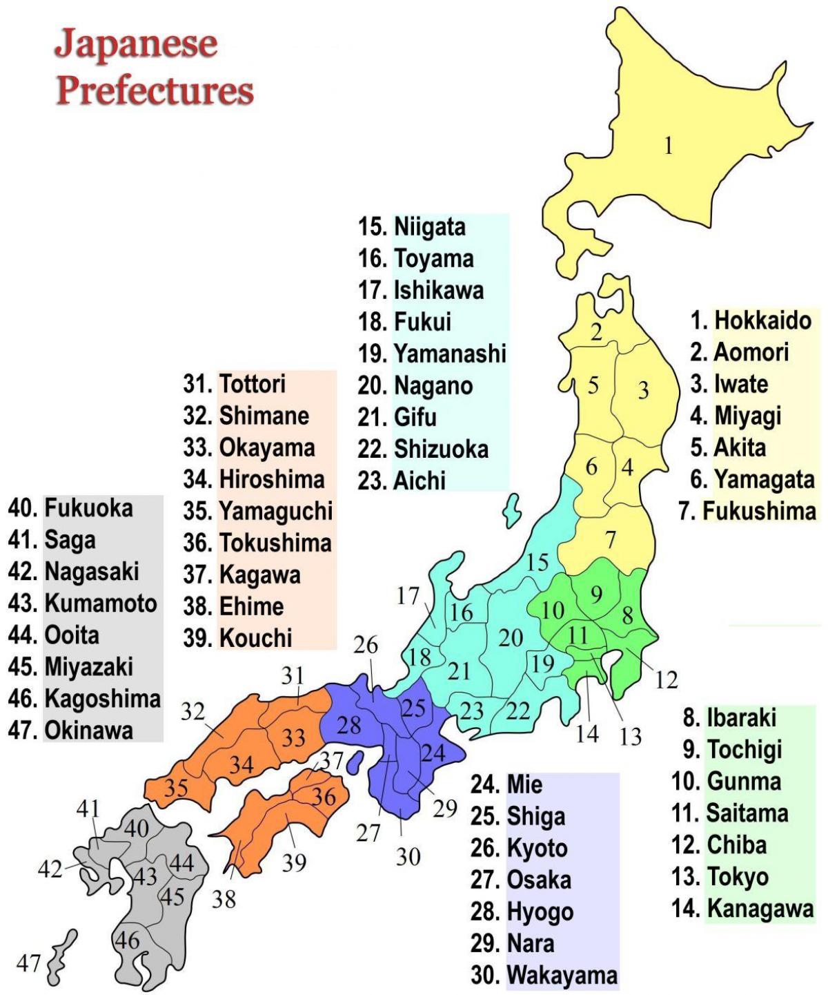 Region Map Of Japan Japan Regions Map High Res Stock Images | Images ...