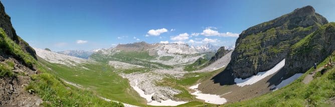 Vue des Fiz depuis le col de Portette