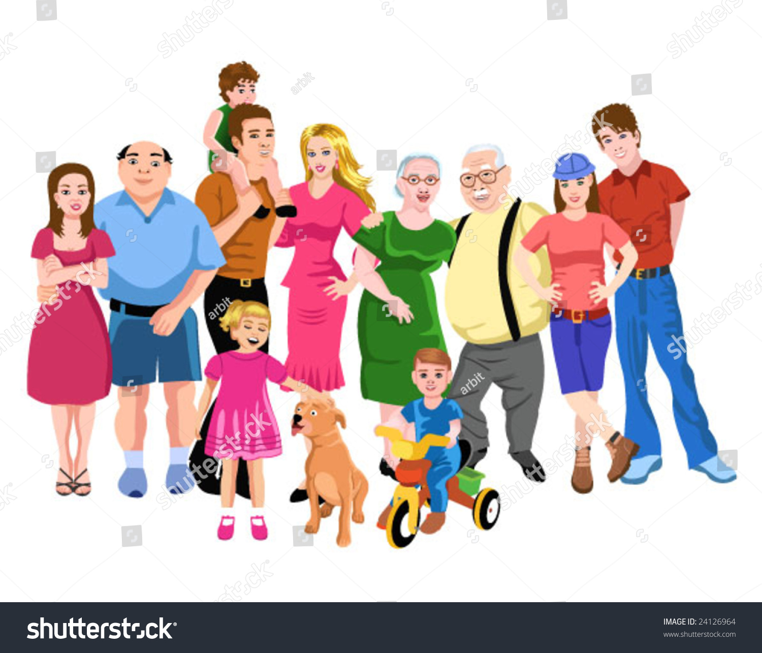 Big Family Stock Vector HD (Royalty Free) 24126964 - Shutterstock