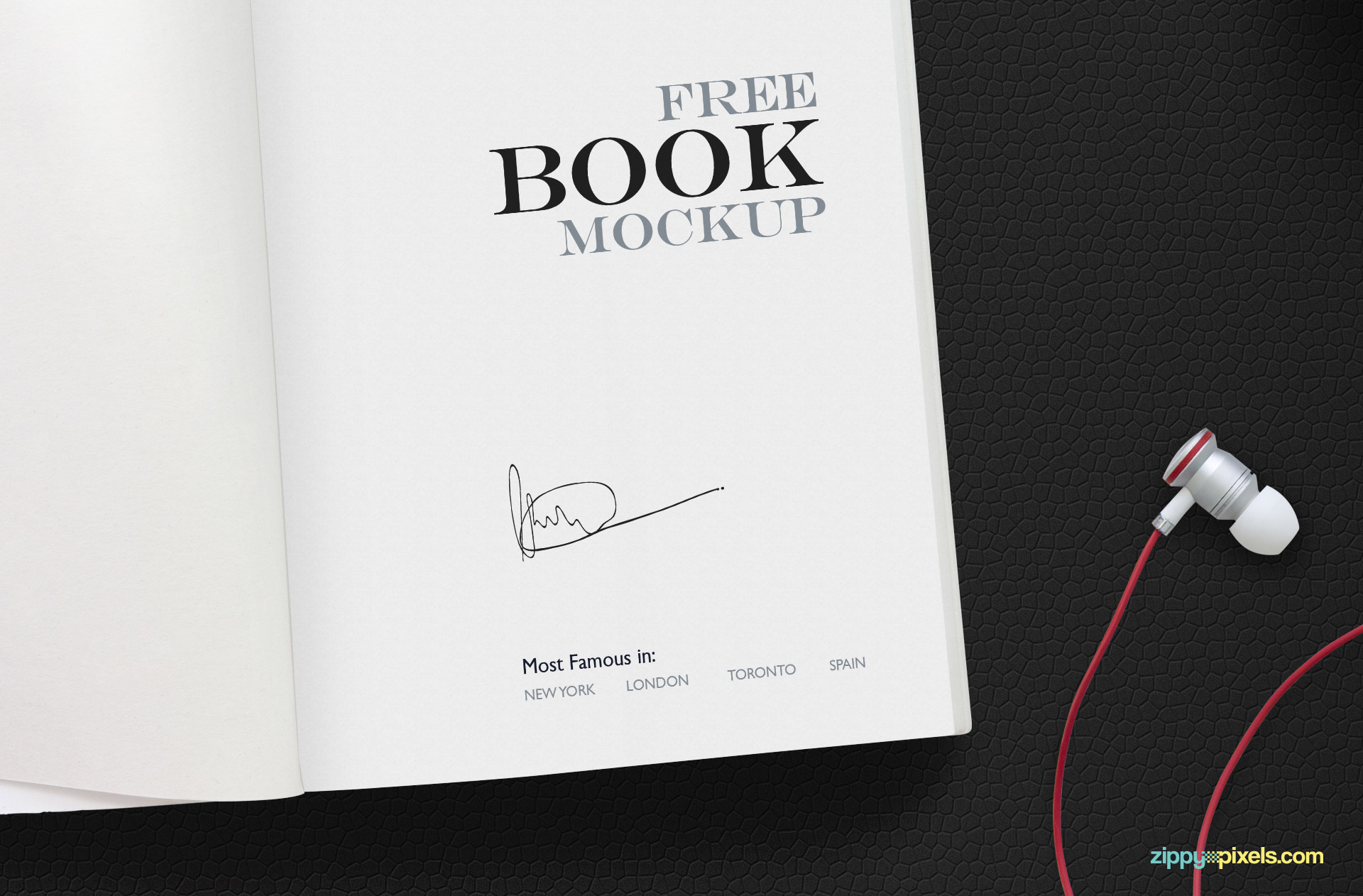 Free Open Book Mockup Scene | ZippyPixels