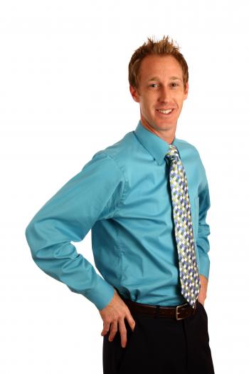 A young businessman in a tie