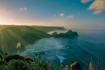 Ocean Near Mountain