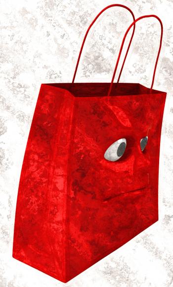 Sad shopping bag