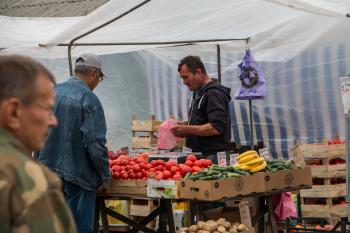 Vegetable and fruit stand