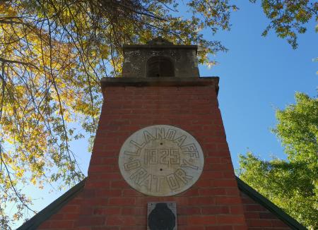 Brick church in the park