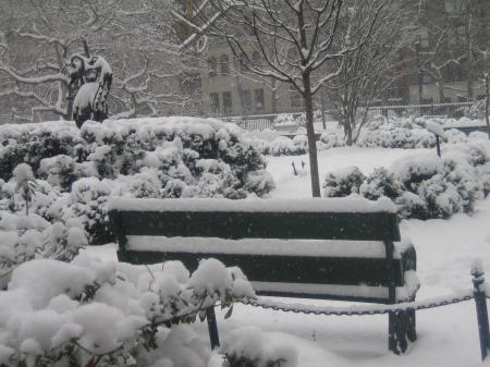 Gramercy Park in the winter