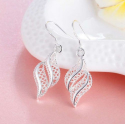 Sterling Silver Hollow Out Earring - RKM Shipping Free　「イヤリング」「送料無料」