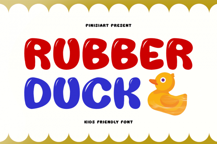 Bubble Font Rubber Duck