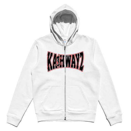 KA$HWAYZ "OG" WHITE ZIP-UP