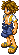 Sprite of Tidus in Kingdom Hearts Chain of Memories.