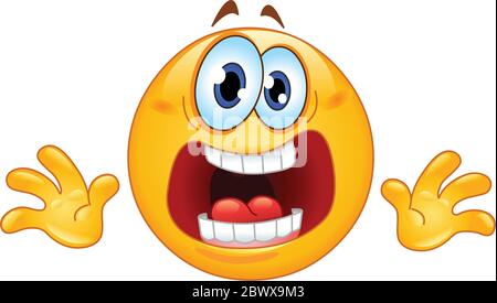 Panic emoticon Stock Vector