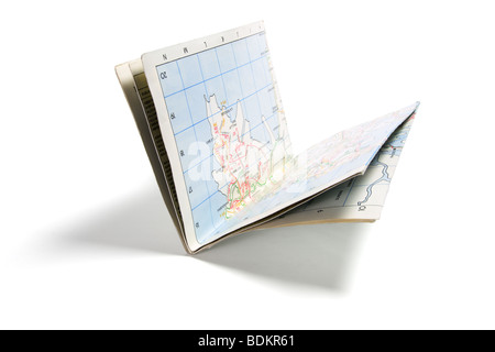 Folded Street Map Stock Photo