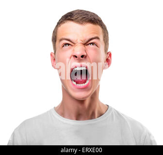 Young angry man. Stock Photo