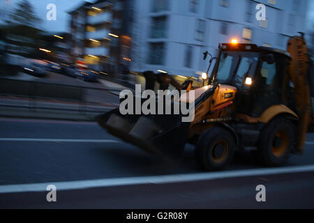 Yellow JCB digger Stock Photo