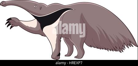 Cartoon smiling Anteater Stock Vector