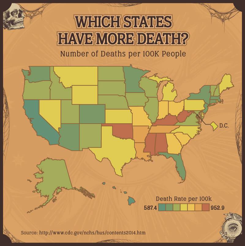 Mapping Number of Deaths