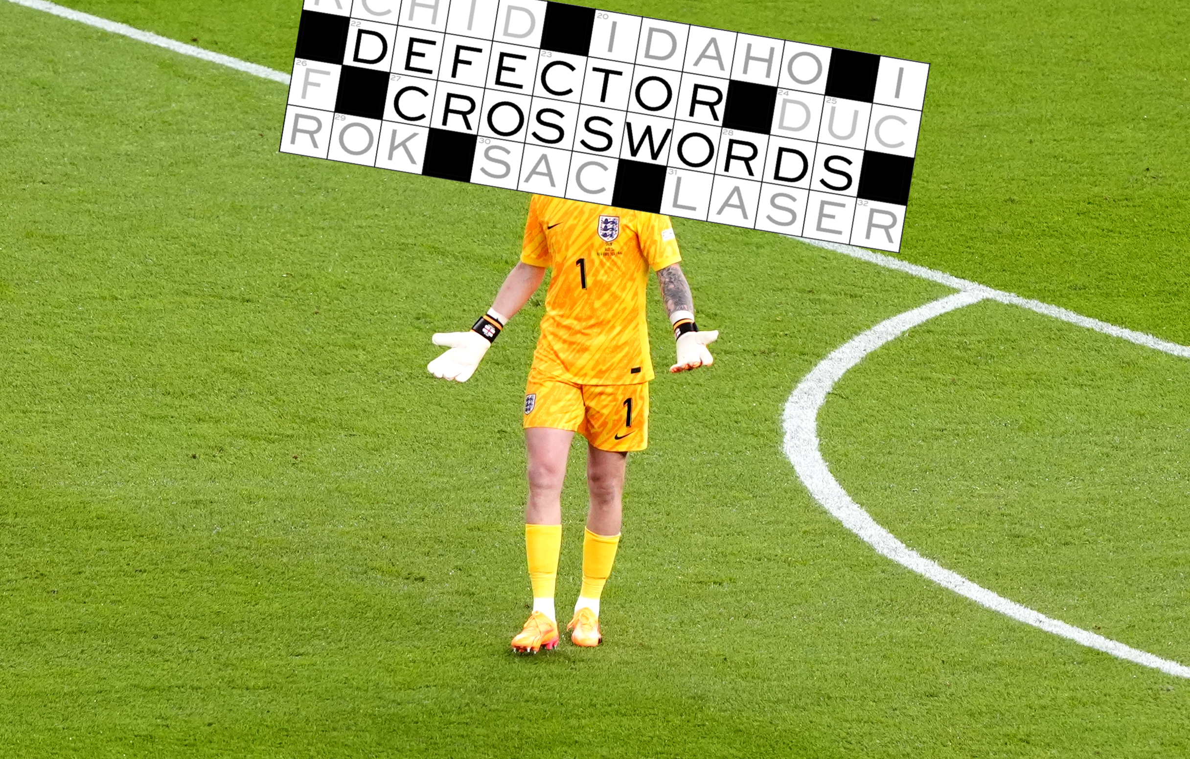 England goalkeeper Jordan Pickford reacts after conceding their side's first goal of the game to Spain's Nico Williams (not pictured) during the UEFA Euro 2024 final match at the Olympiastadion, Berlin.