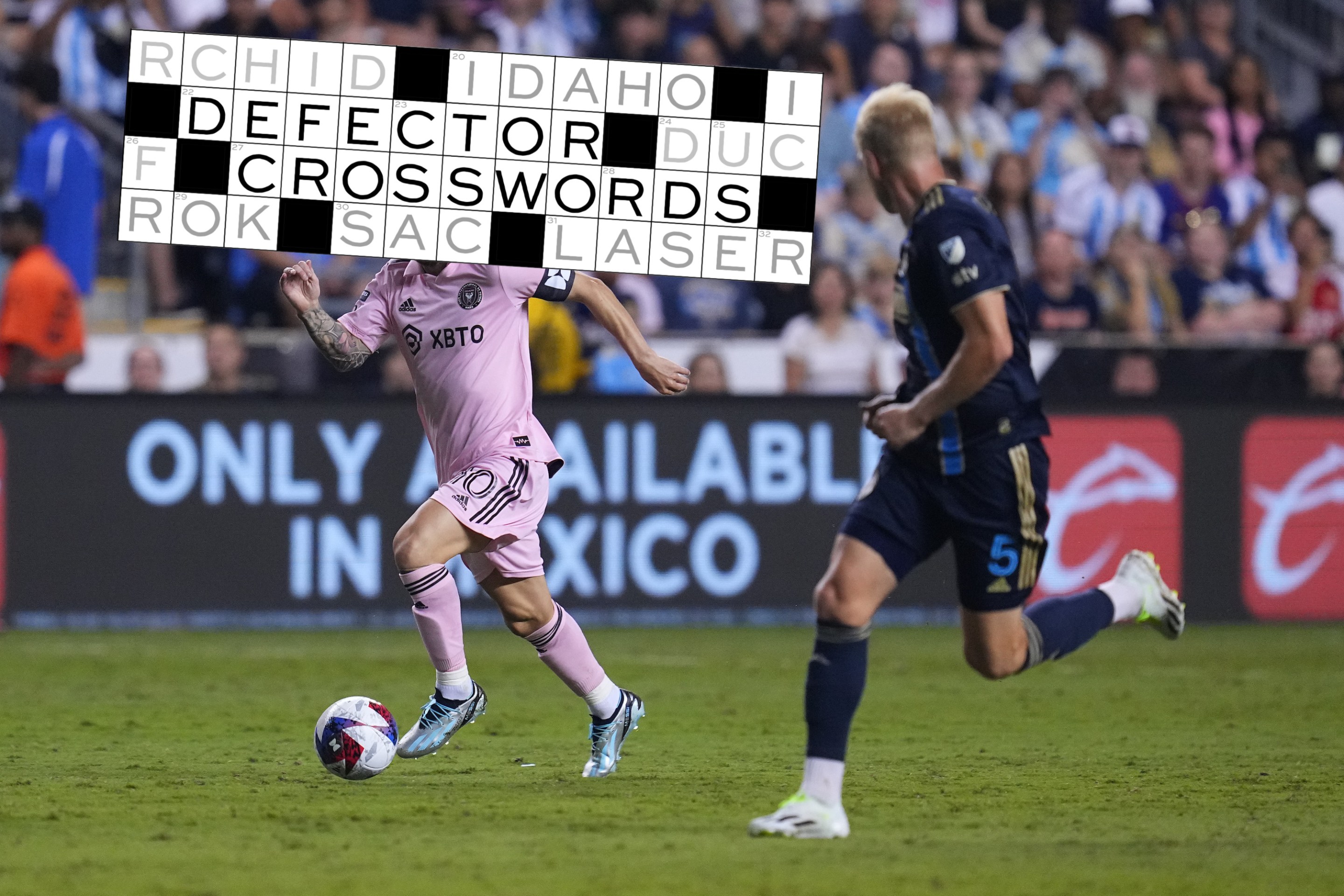 Lionel Messi #10 of Inter Miami CF controls the ball against Jakob Glesnes during the Leagues Cup 2023 semifinals match at Subaru Park on August 15, 2023 in Chester, Pennsylvania.