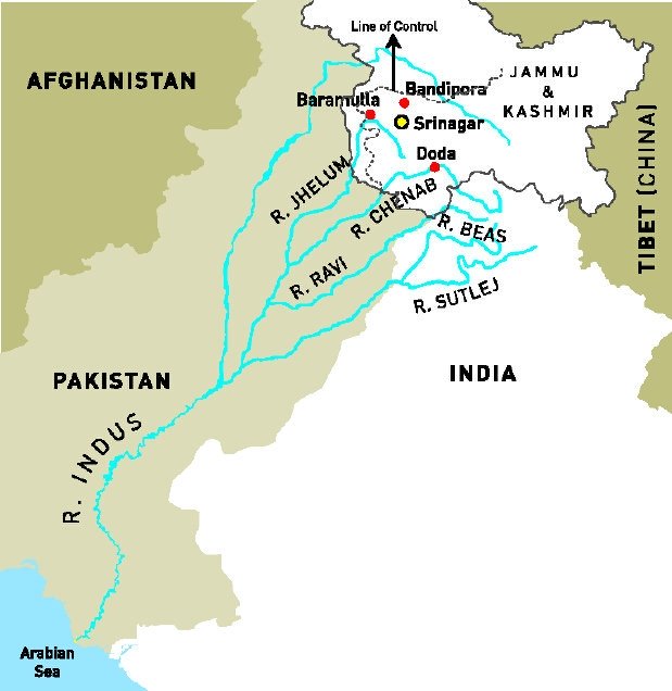 Kashmir Map Line Of Control