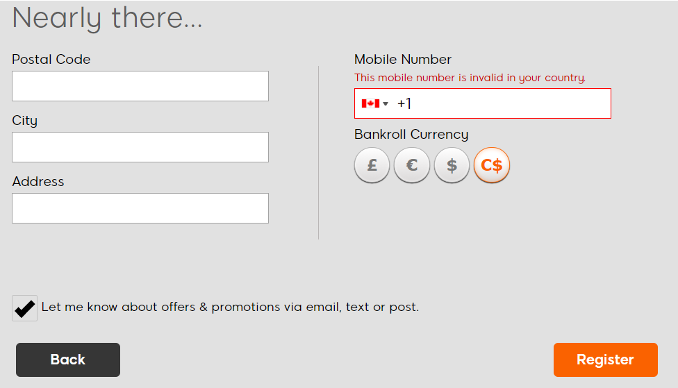 888sport registration form last section